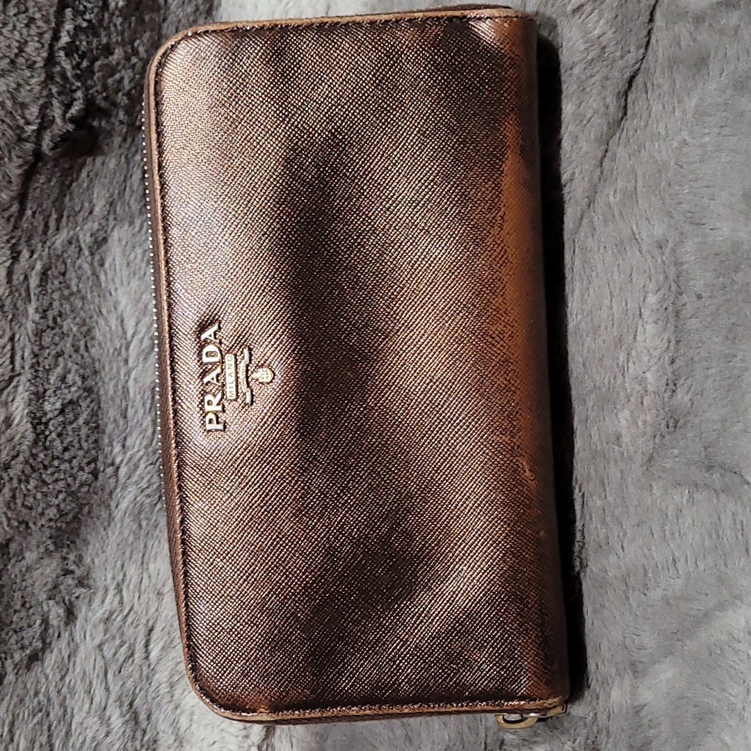 Prada Zip Wallet | Plum Saffiano Leather
